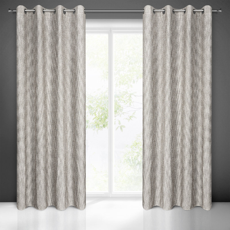 Weert Semi Sheer Curtains Single Panel, Beige