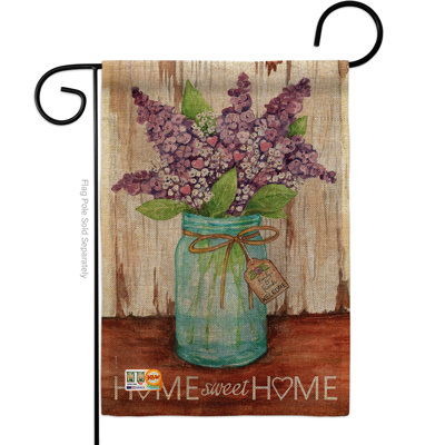 Drapeau de jardin Cruxanne Welcome Lilacs Sweet Pot Inspirational Impressions