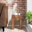 Tabouret brun classique en bois de teck massif