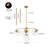 5-Light Modern Mid-Century Sputnik Chandelier