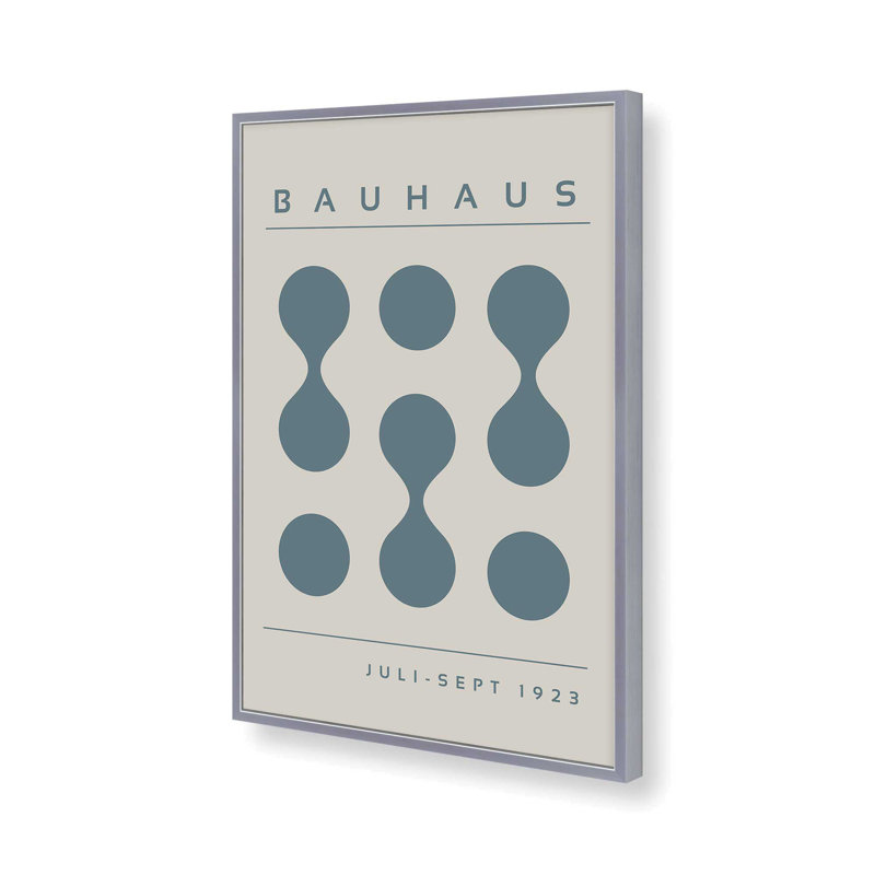 Tempête de Bauhaus bleu, impression I, Reproduction encadrée sans passe-partout, H 37,25 po x l 25,25 po x P 1,25 po