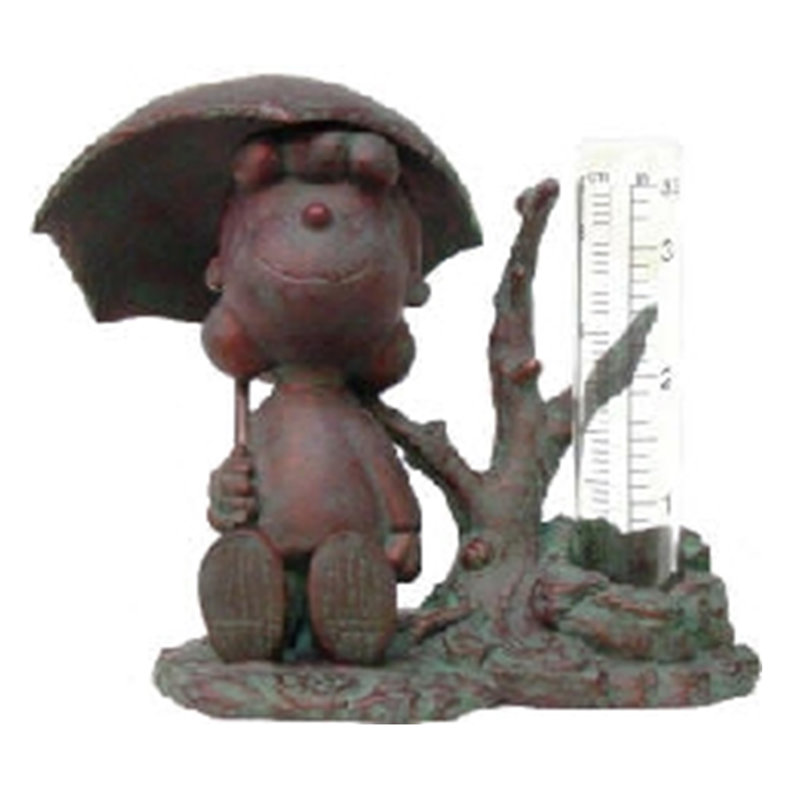 Pluviomètre Lucy Snoopy Peanuts, Bronze patiné
