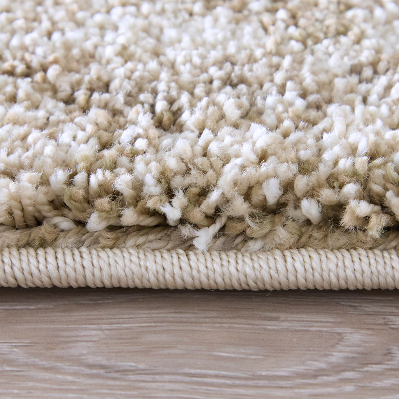 Alexzander Modern Abstract Ivory Area Rug, Rectangle 5' x 7'6"