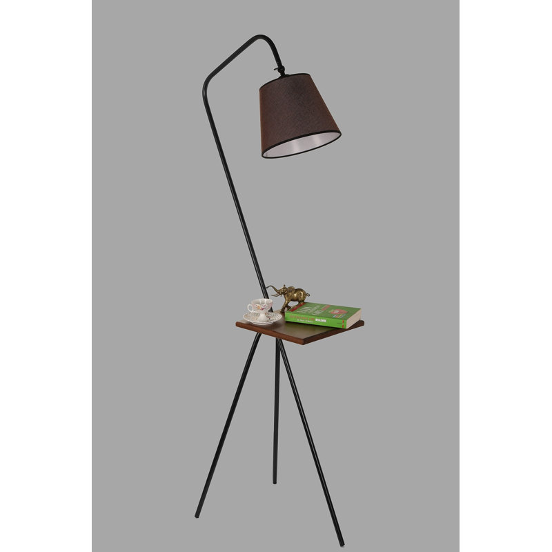 Lampe de table sur pied 65 "Span, Brun