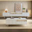 Meuble télé et table basse Crème fraiche