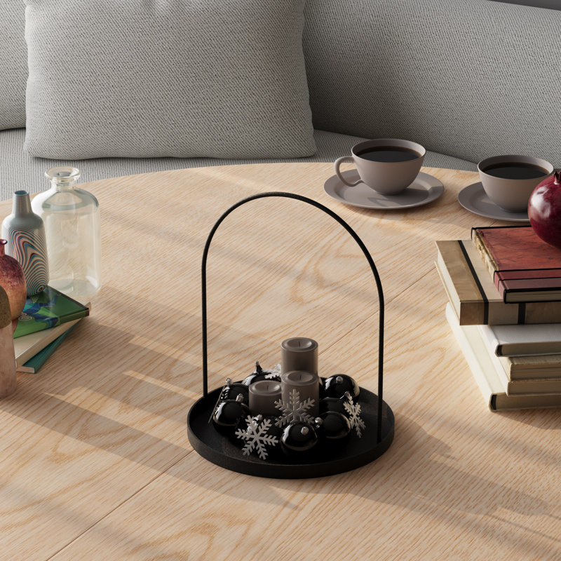 Stylish Decorative Metal Accessory, Black, 8.9 in Diameter x 11 in Height | 100% Metal Construction, Thickness: 0.05 in | Perfect for Home Decor, Modern Aesthetic, Durable & Elegant Design