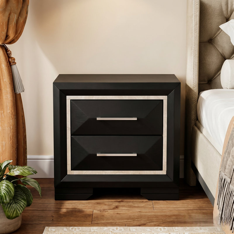Lemvig Black Nightstand