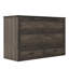 Grand lit escamotable Queen Farmhouse avec station de charge, plateforme pliable et grand tiroir de rangement, gris rustique-1827676716