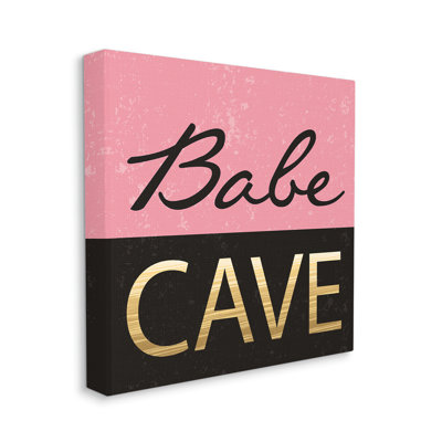 " Babe Cave Pink And Gold " by ND Art