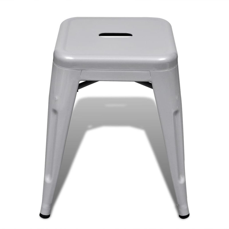 Humes Steel Accent Stool, Grey