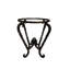 Hand-hammered Copper Top Side Table: Rustic Wrought Iron Base