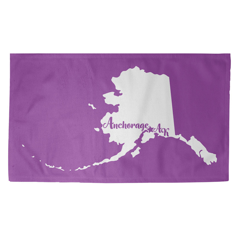 Tapis de zone mauve alaska ancrage, Rectangle 5 pi x 7 pi, Oui