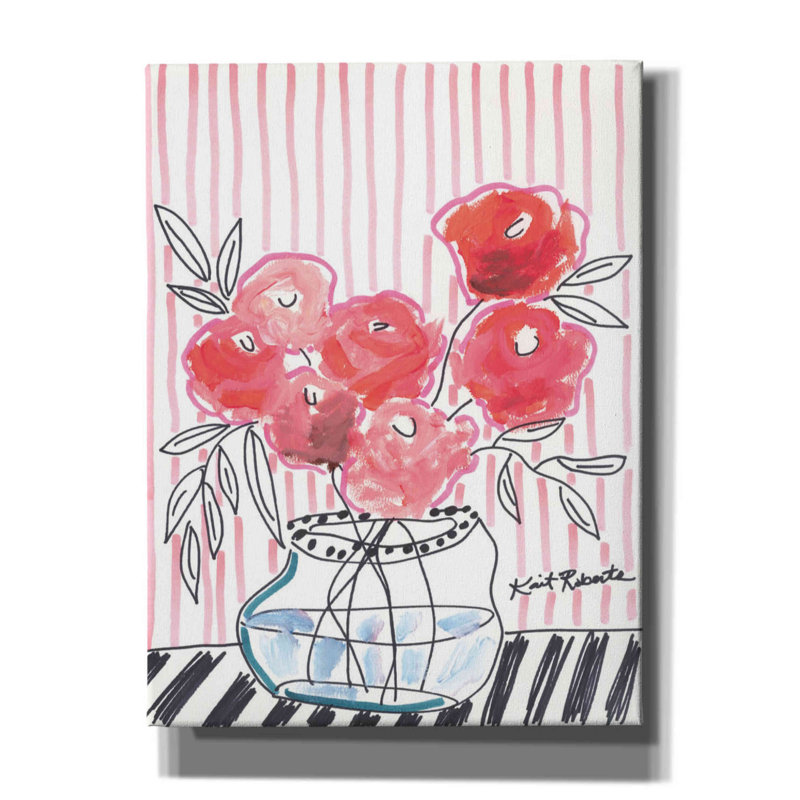 «Epic Graffiti 'Pink Lipstick» par Kait Roberts, impression Gic Pink, H 16 po x l 12 po x P 0,75 po