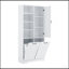 Armoire de rangement pour salle de bain avec portes et tiroirs, panier à linge inclinable, plusieurs espaces de rangement, style autoportant, tablette ouverte, tablette réglable-711958291