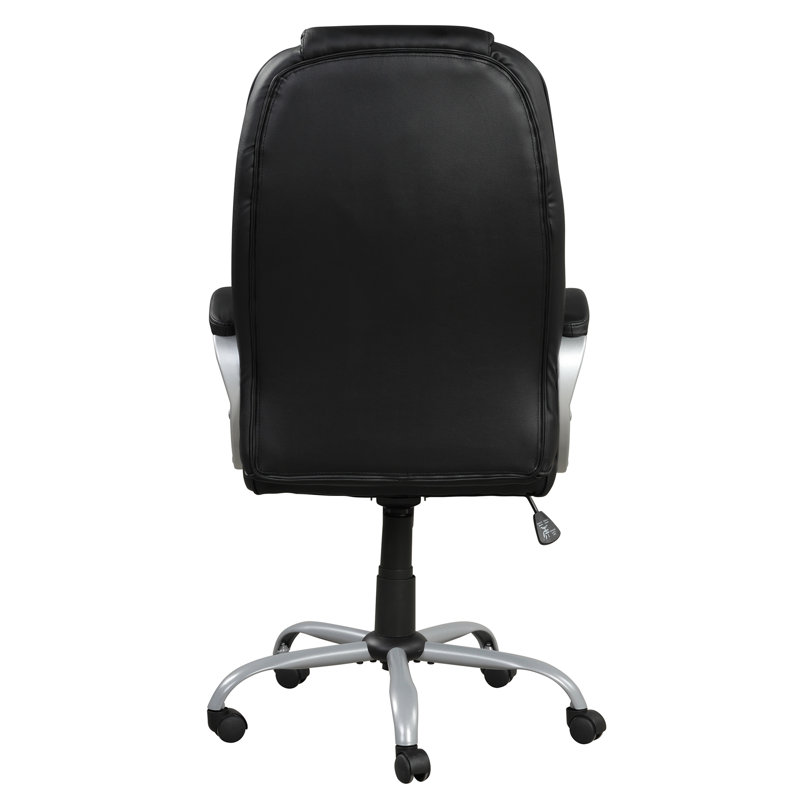 Chaise de bureau rembourrée en similicuir