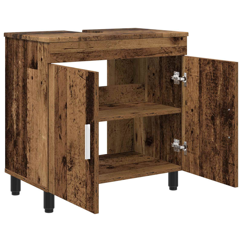 60cm Bathroom Vanity Base Only, Old Wood