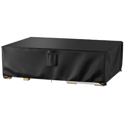 Housse pour meubles de patio résistants et imperméables 600 L 108 po x l 82 po x H 27,9 po pour table et chaises d'extérieur