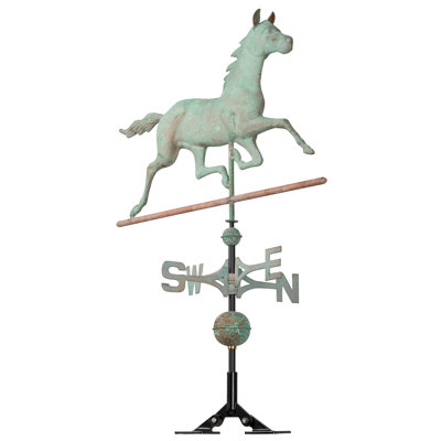 Girouette de cheval cuivre