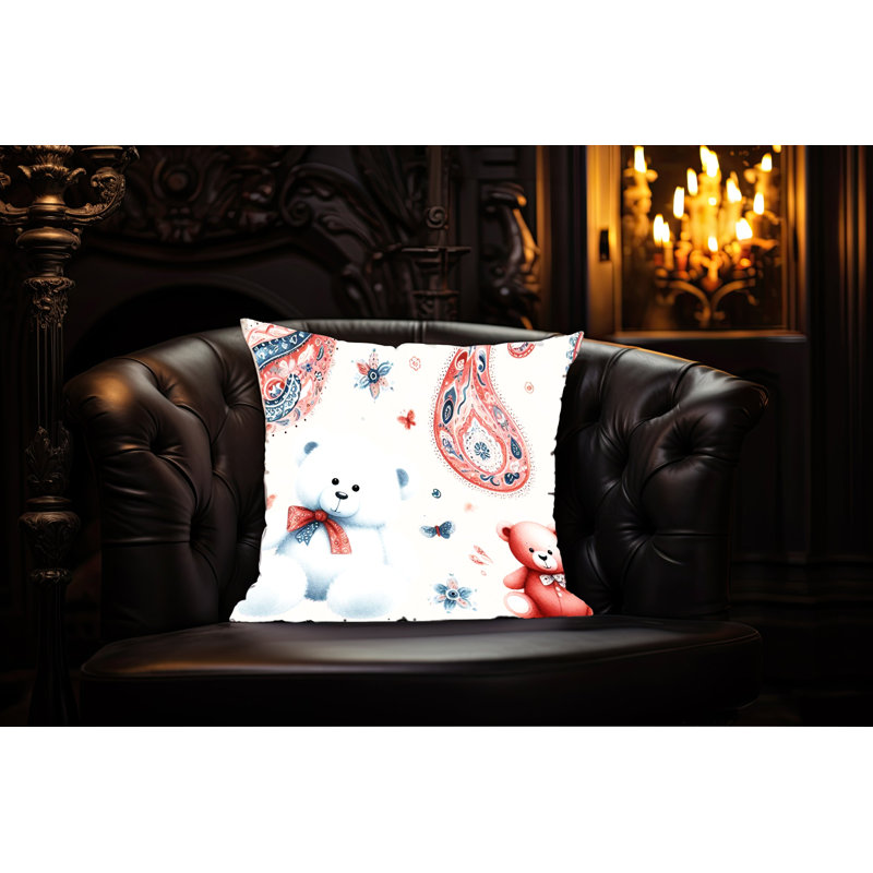 Floral and Paisley Reversible Throw Pillow