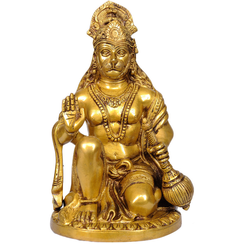 Figurine Bénédiction du dieu Hanuman, Or