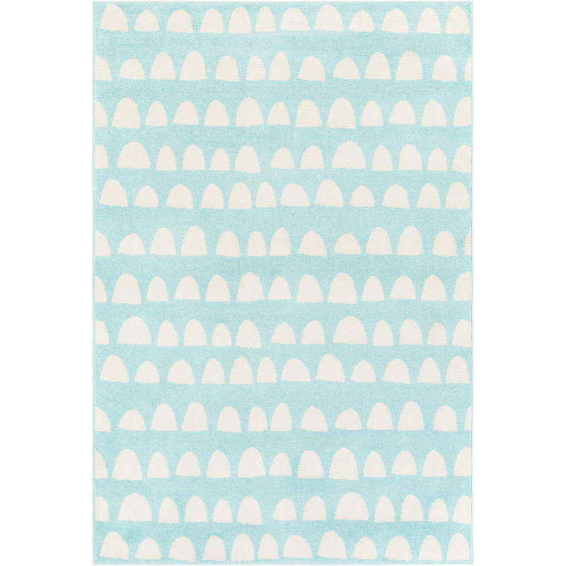  Tapis pour enfant Hillow Whimsy, Bleu, Rectangle 5 pi 1 po x 8 pi