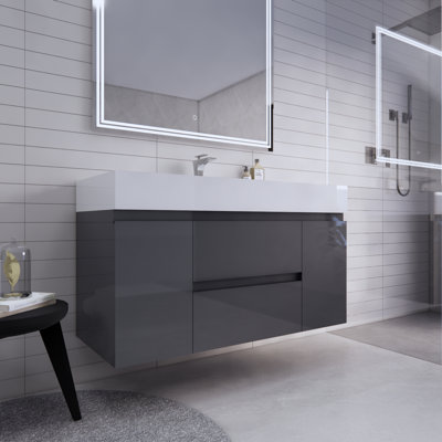 Babajide Bathroom Vanity with Acrylic Top