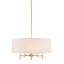 Lustre tambour 5 lumières blanc