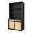 Aaliyah 83'' H Industrial Pine Wood And Iron Storage Cabinet With Open Hutch, Pegboard Back Panel, 2 Drawers And 2 Doors