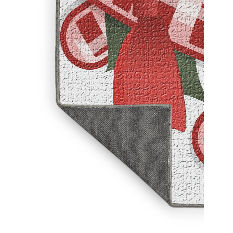 Tapis de noël zone rouge, Rectangle 2 pi x 5 pi