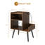 Armoire de rangement pour disques avec tablette audio et prise de courant intégrée pour la chambre à coucher, le salon et les petits espaces-1637192727