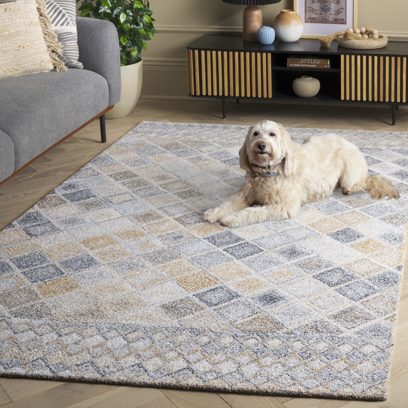 Thaissa 802 Area Rug In Beige / Grey, Rectangle 5' x 8'