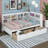 Milahni Wooden Twin Size Daybed With 2 Drawers, Shelf And USB Charging Ports-1843920111