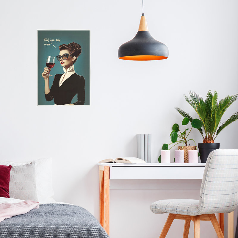 Did You Say Wine, plaque murale, design par Andreas Magnusson, H 15 po x l 10 po