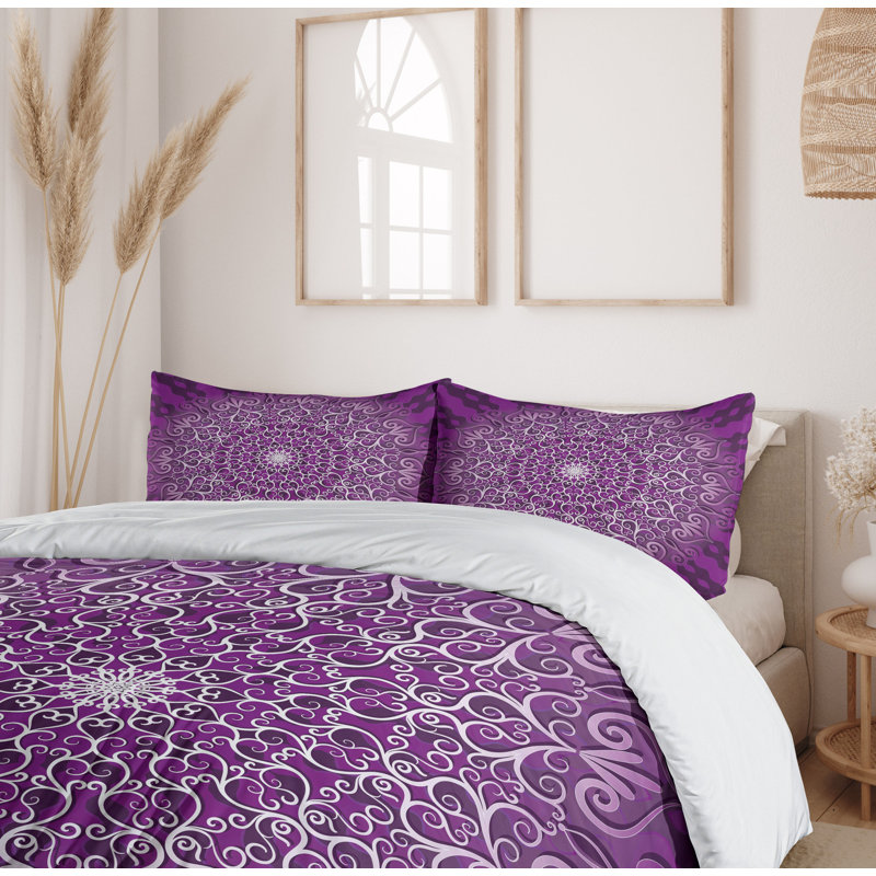 Mandala Modern & Contemporary Polyester Geometric Shapes Duvet Cover, King Duvet Cover + 2 King Shams