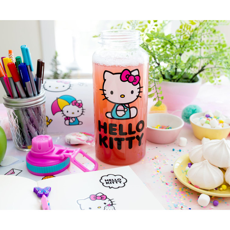 Silver Buffalo Sanrio Hello Kitty Pink Stainless Steel Water Bottle | Holds  42 Ounces