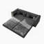 90.6-Inch 3-In-1 Convertible Sleeper Sofa With Movable Ottoman, Button Tufting, And Gold Edge Trim For Multi-Functional Living Spaces.-299564139