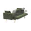Canapé-lit en molleton vert 71,7 pouces avec deux charmants coussins décoratifs, parfait pour le confort et le style de tout espace de vie-1201136678