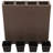Planter Patio Outdoor Flower Box with Removable Inner Pots Poly Rattan-1304878446