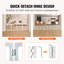 Solid Wood Free Standing Pet Gate With Door-88059634-88059635