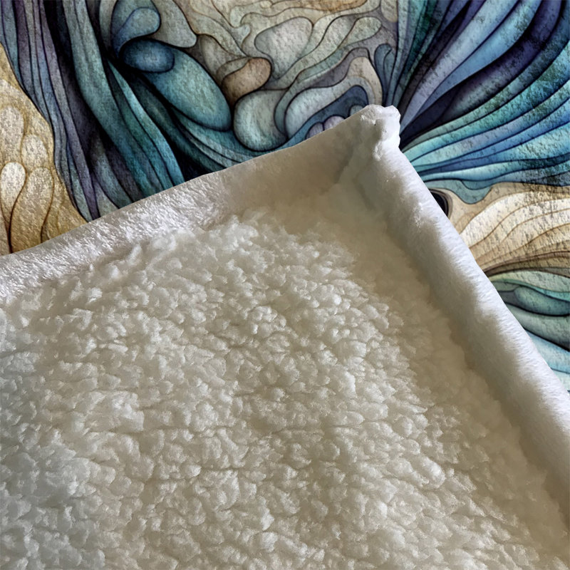 Throw Blanket, 51" W x 60" L, Striped, Blue