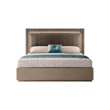 Modern King Platform Bed With Elegant Headboard