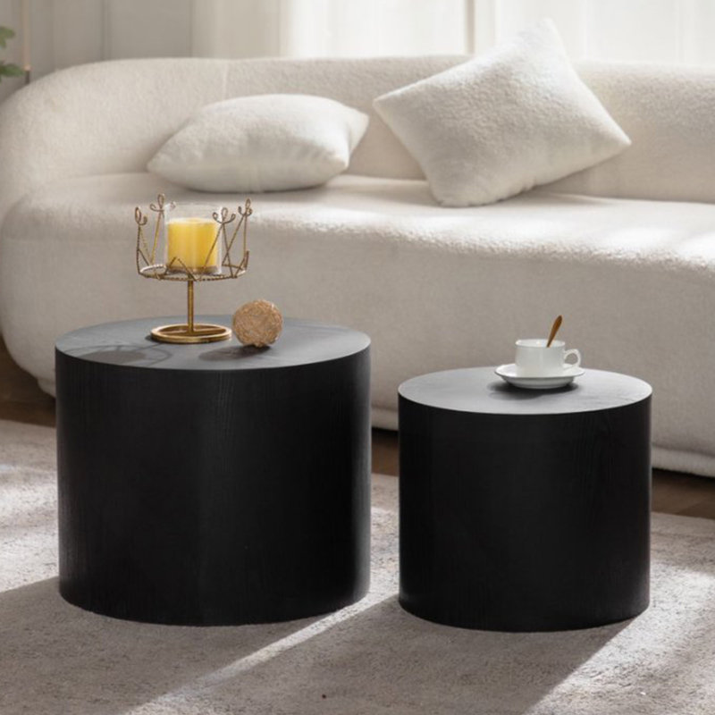 Ensemble de 2 tables basses gigognes rondes