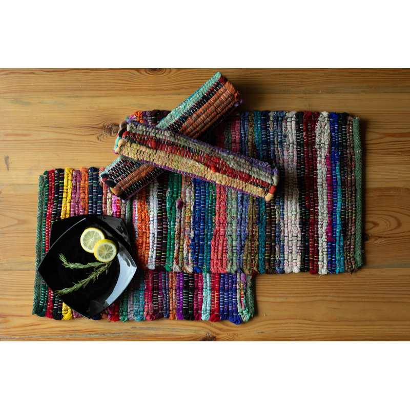 Edilia Cotton Striped Rectangle Placemat