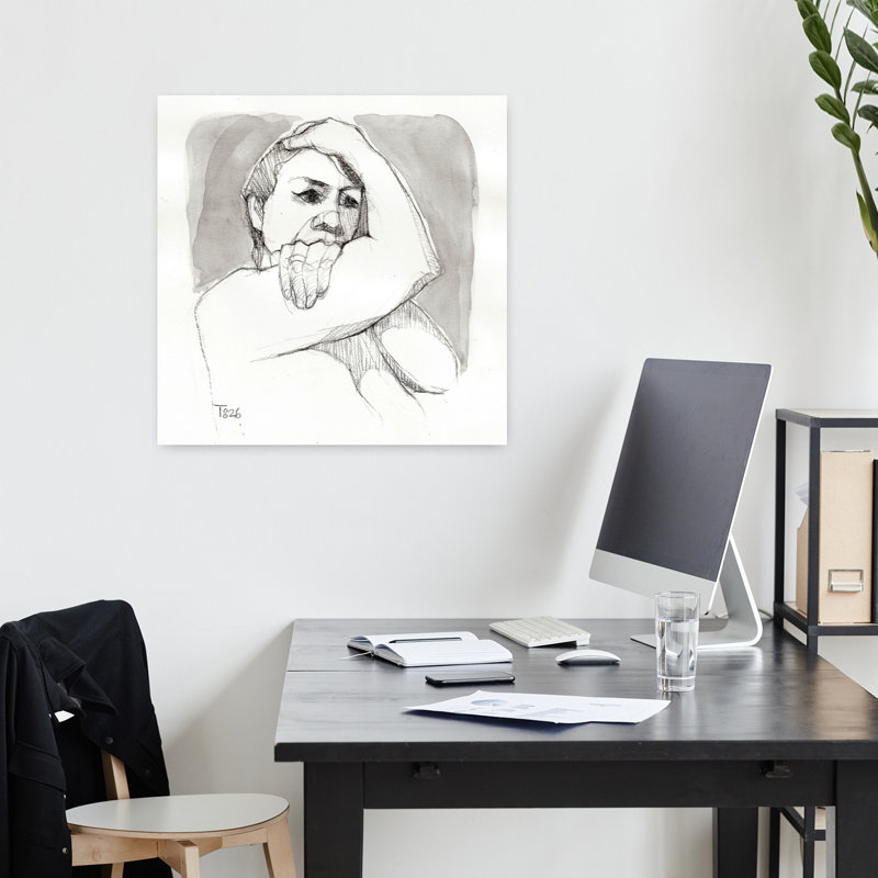Marissa, art mural contemporain abstrait, H 18 po x l 18 po