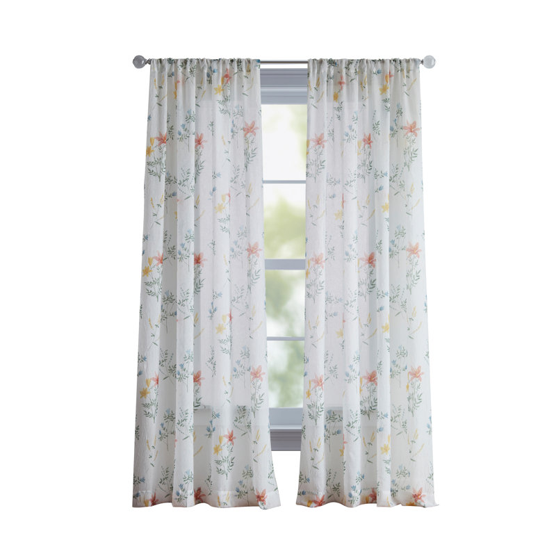 Lark Manor™ Alkire Crush Curtain Panel Pair Multi, 51" W x 84" L