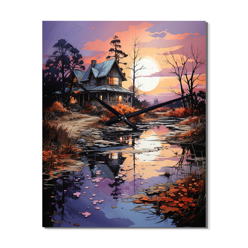 Horloge murale Farmhouse Homestead Reflections Papercut, Petit