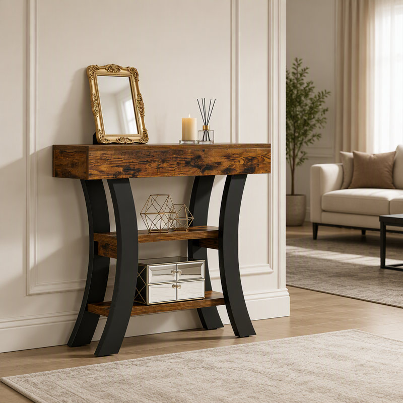 Table console avec tablettes