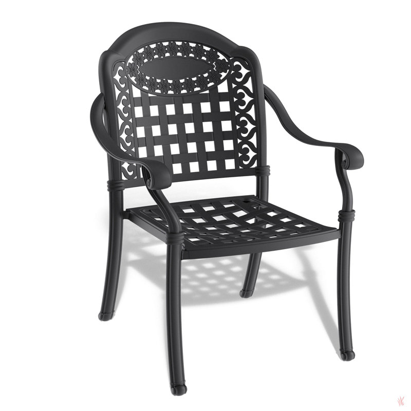 (Coussins de couleurs aléatoires) Ensemble de meubles de patio en aluminium coulé avec coussins, 6