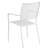 Commercial Grade Indoor-Outdoor Steel Patio Arm Chair with Square Back-24678815