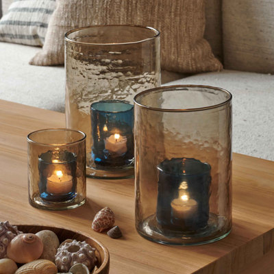 Porte-votive en verre ondulé